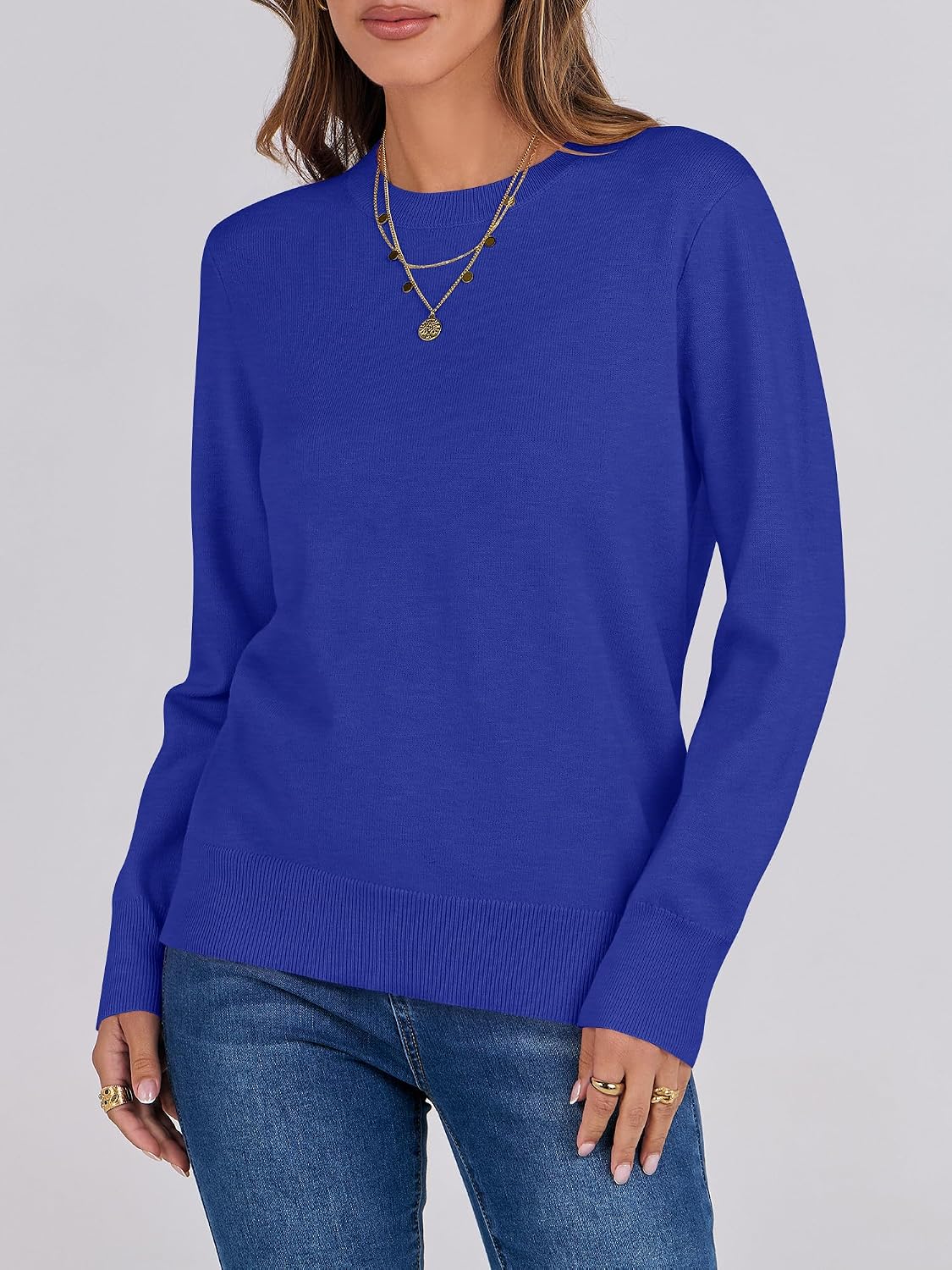 Detalle de ANRABESS Sweater Lightweight Long Sleeve Pullover