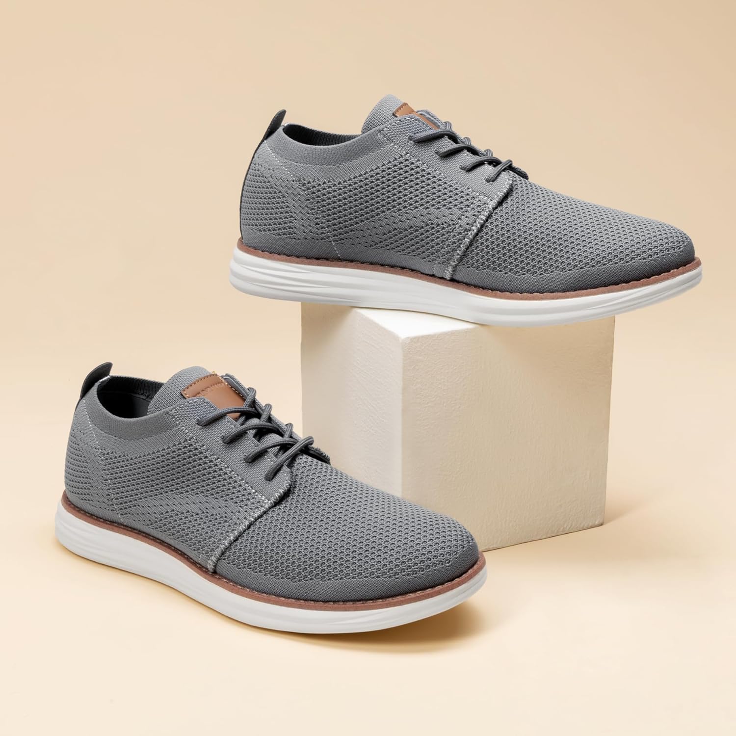 Thumbnail 5 de Bruno Marc Men’s KnitFlex Breeze Mesh Sneakers Oxford Lace-Up Lightweight Walking Shoes