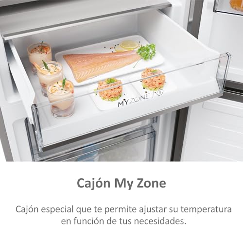 Detalle de Haier 2D 60 Series 5 Pro HDPW5618CNPK: Frigorífico combi inteligente con Total No Frost (352 L) y MyZone