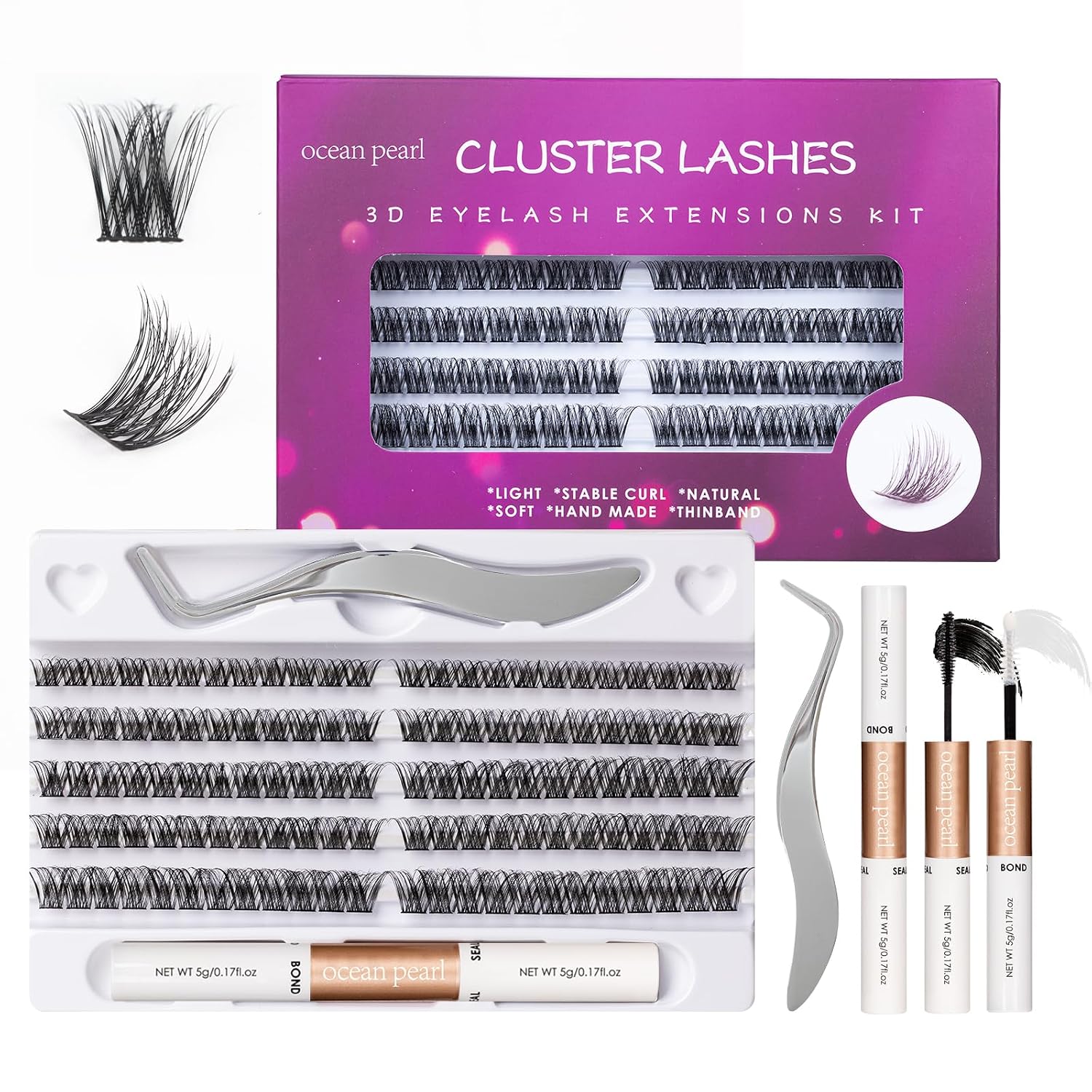 Detalle 2 de OP01 Individual Cluster Lashes 120 pcs, Mix 10–16mm 🪄