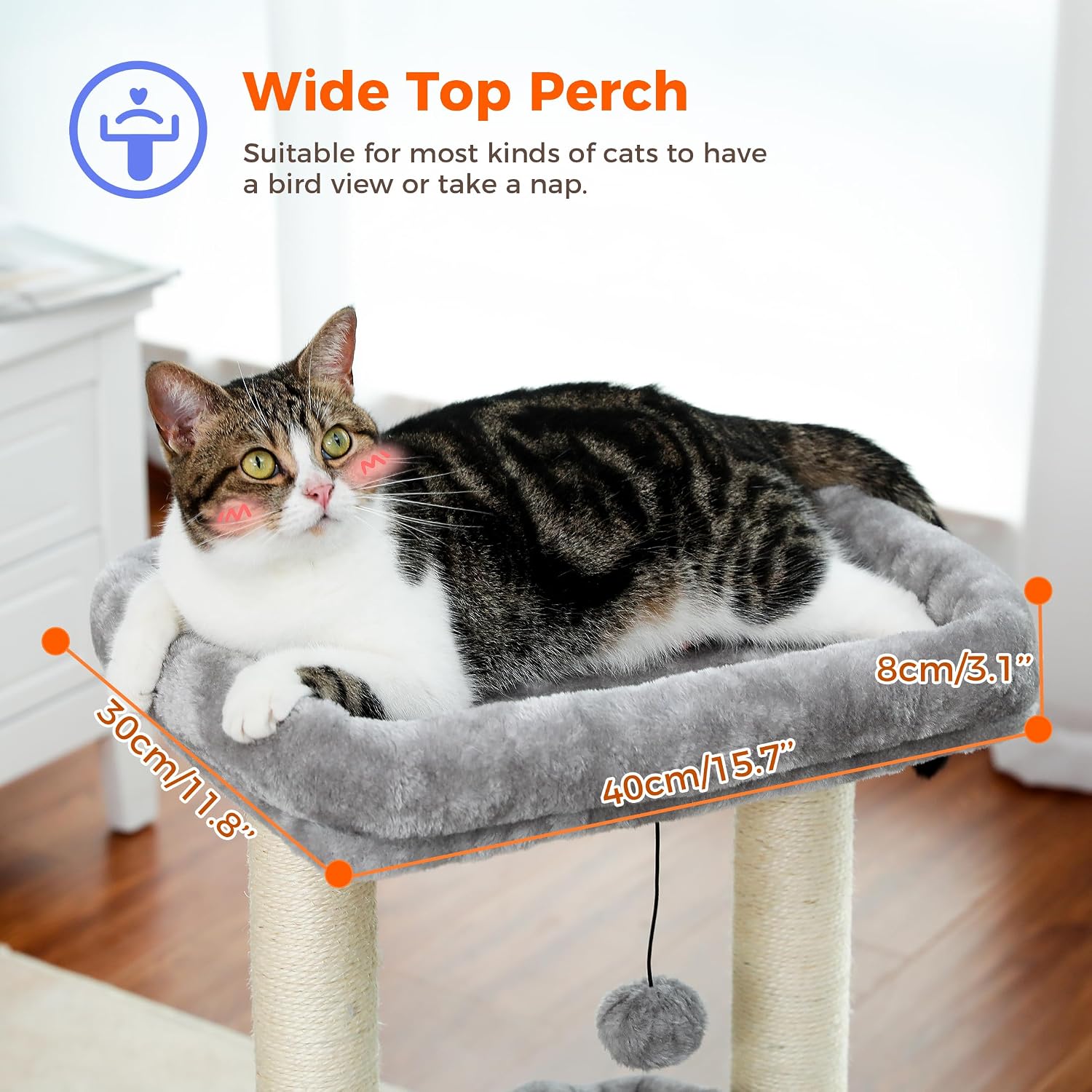 Detalle 2 de PAWZ Road Kleiner Katzenbaum mit Sisal, mehrstöckig đ±