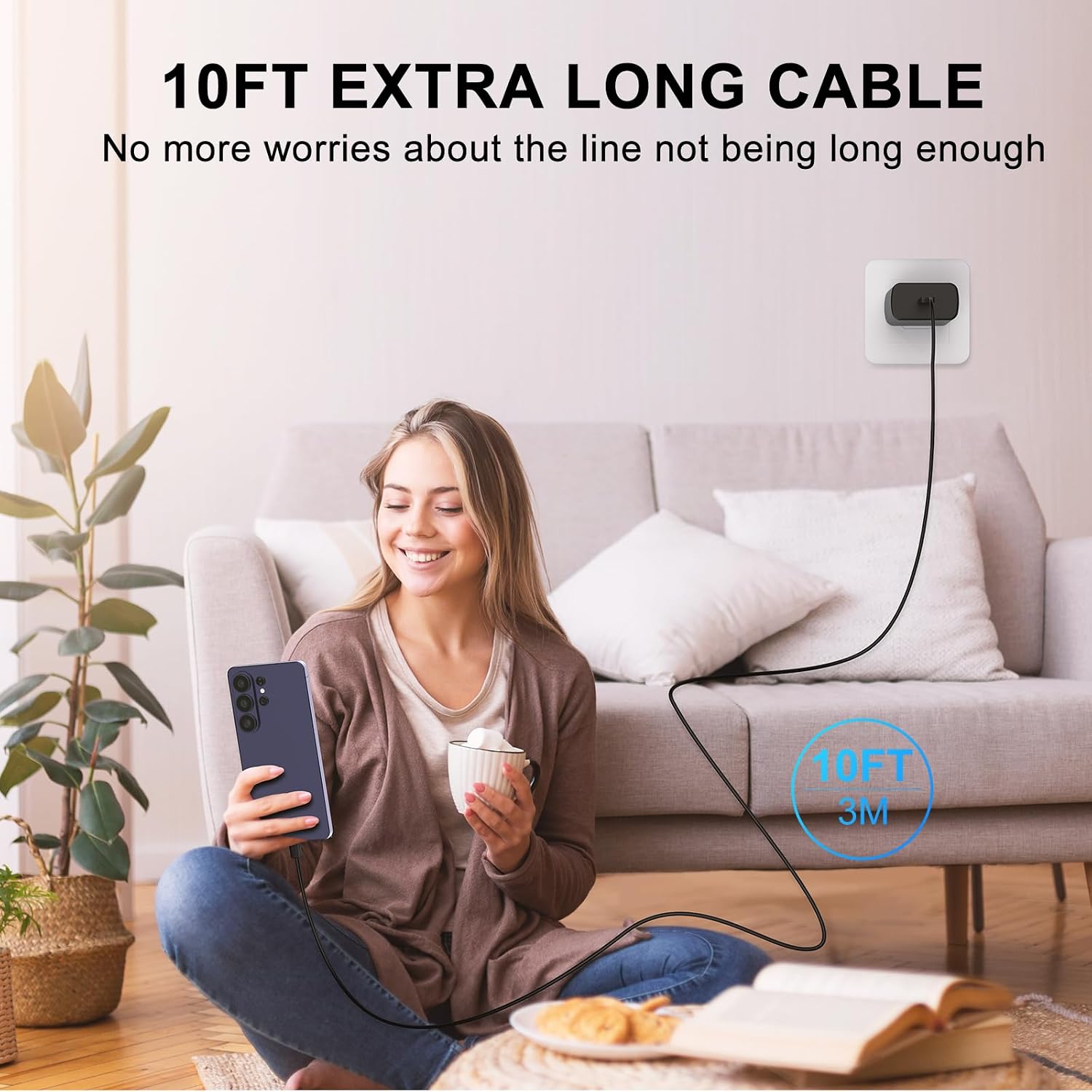 Thumbnail 6 de 60W Super Fast Charger USB C with 10ft Cable for Samsung Galaxy S22-S26 Series