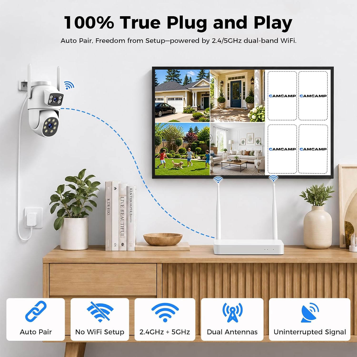 Detalle de Camcamp Wireless Security Camera System 500GB HDD
