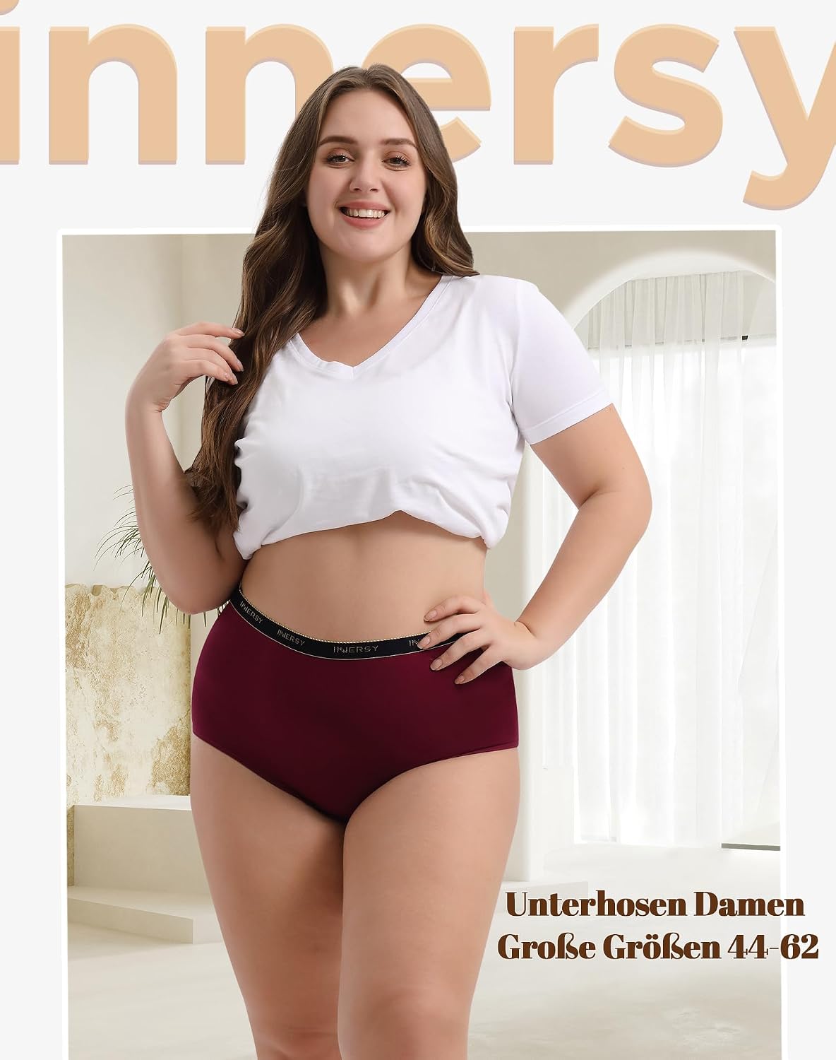 Detalle 2 de INNERSY Unterhosen 5er Pack High Waist 🩲