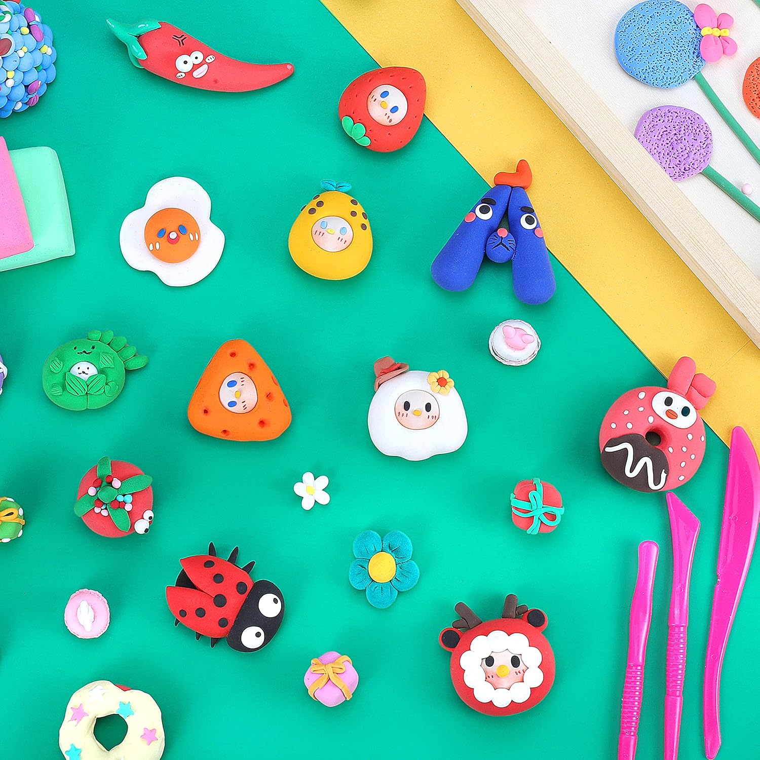 Thumbnail 4 de iFergoo Air Dry Clay 24‑colour modelling set 🎨