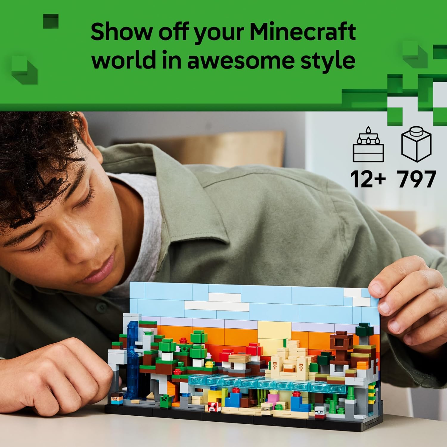 Detalle 2 de LEGO Minecraft Mini Biomes 21589 display set