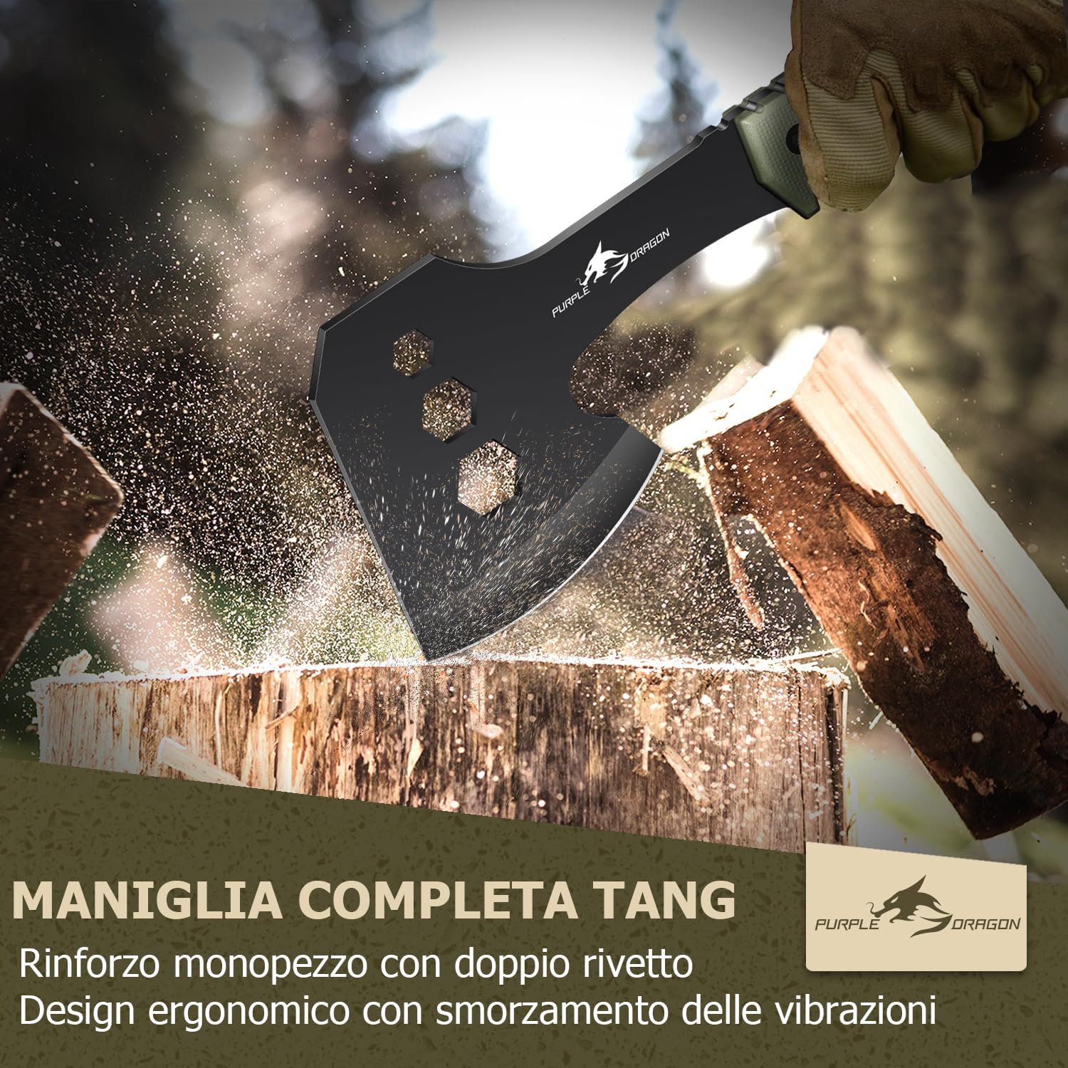 Thumbnail 1 de Purple Dragon Set Coltelli Ascia Spaccalegna unico pezzo