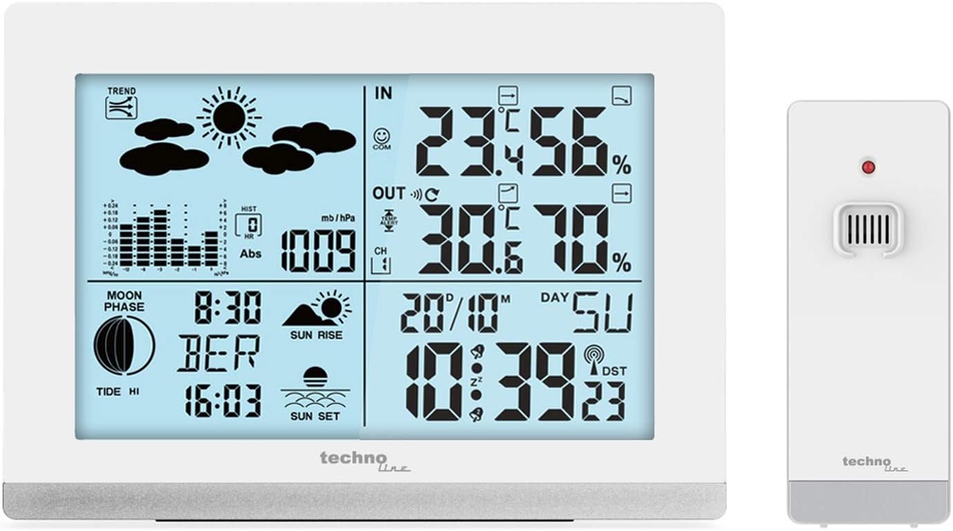 Thumbnail 4 de Technoline Station météo WS 6762 — horloge radio-pilotée avec prévisions et capteurs