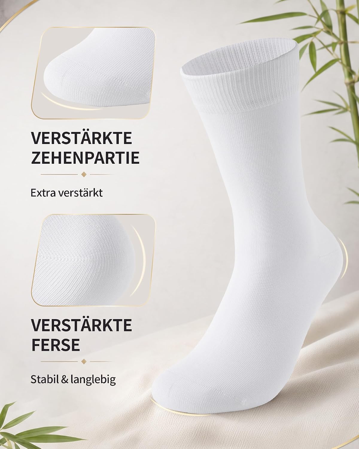Detalle de SukModen skarpety unisex z bawełną i wiskozą bambusową, płaskie szwy