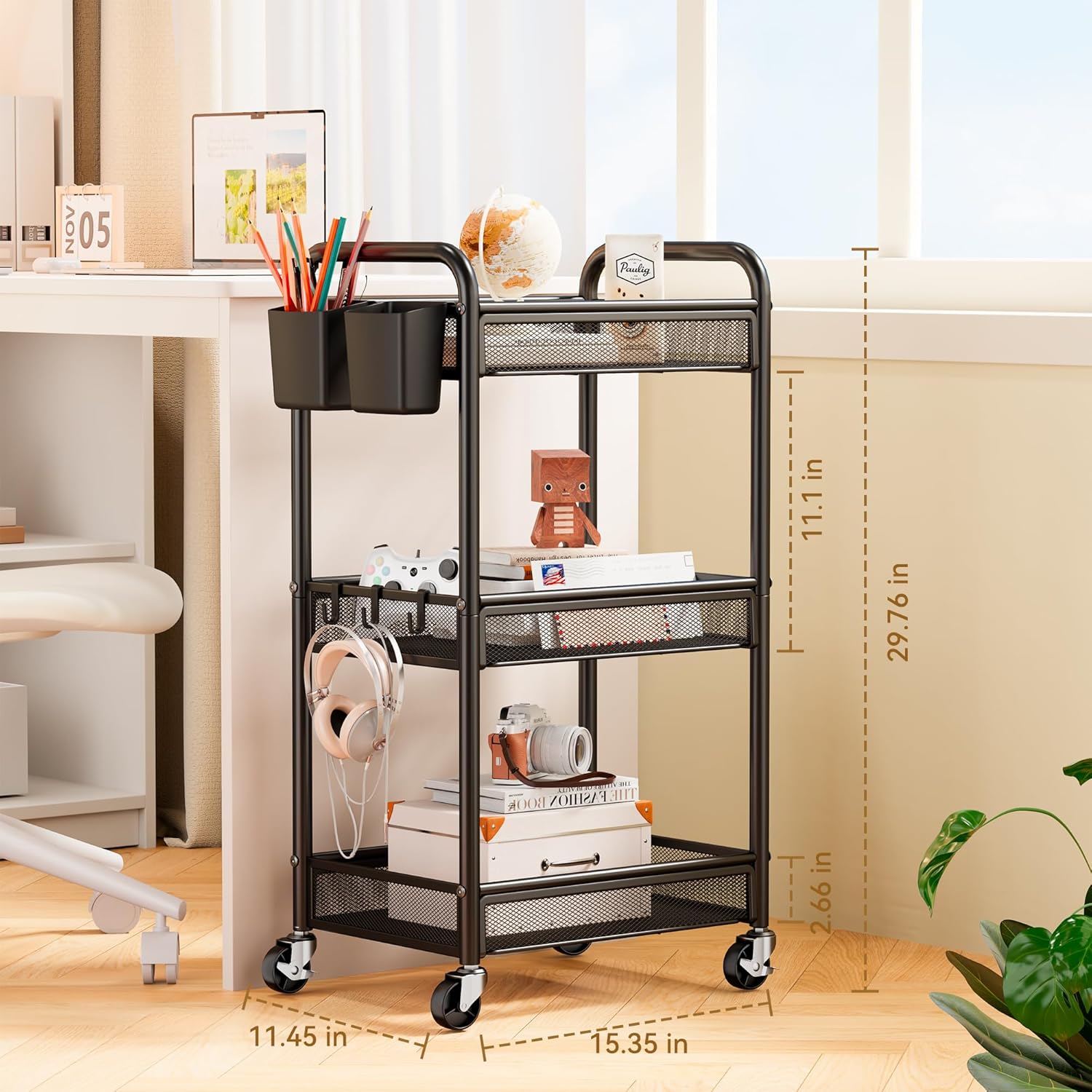 Thumbnail 5 de YASONIC 3 Tier Rolling Cart