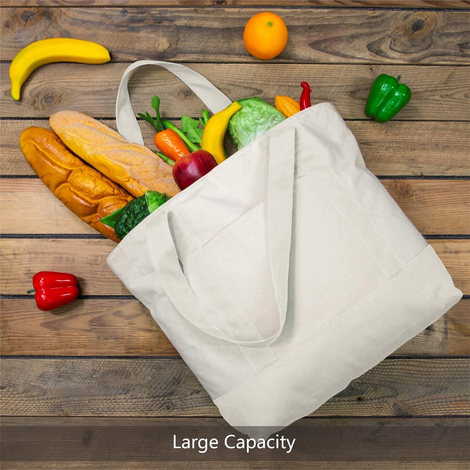 Detalle 2 de TOPDesign 3-Pack Canvas Tote Bags