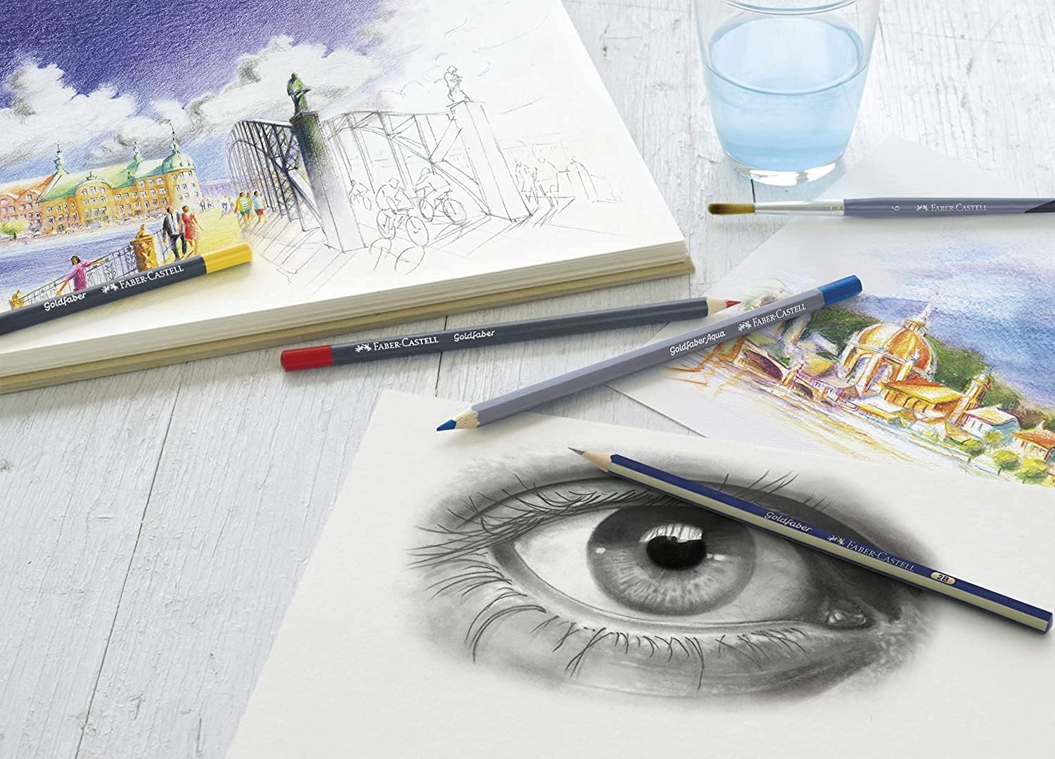 Detalle de Faber-Castell graphite Goldfaber 6B, 12 crayons