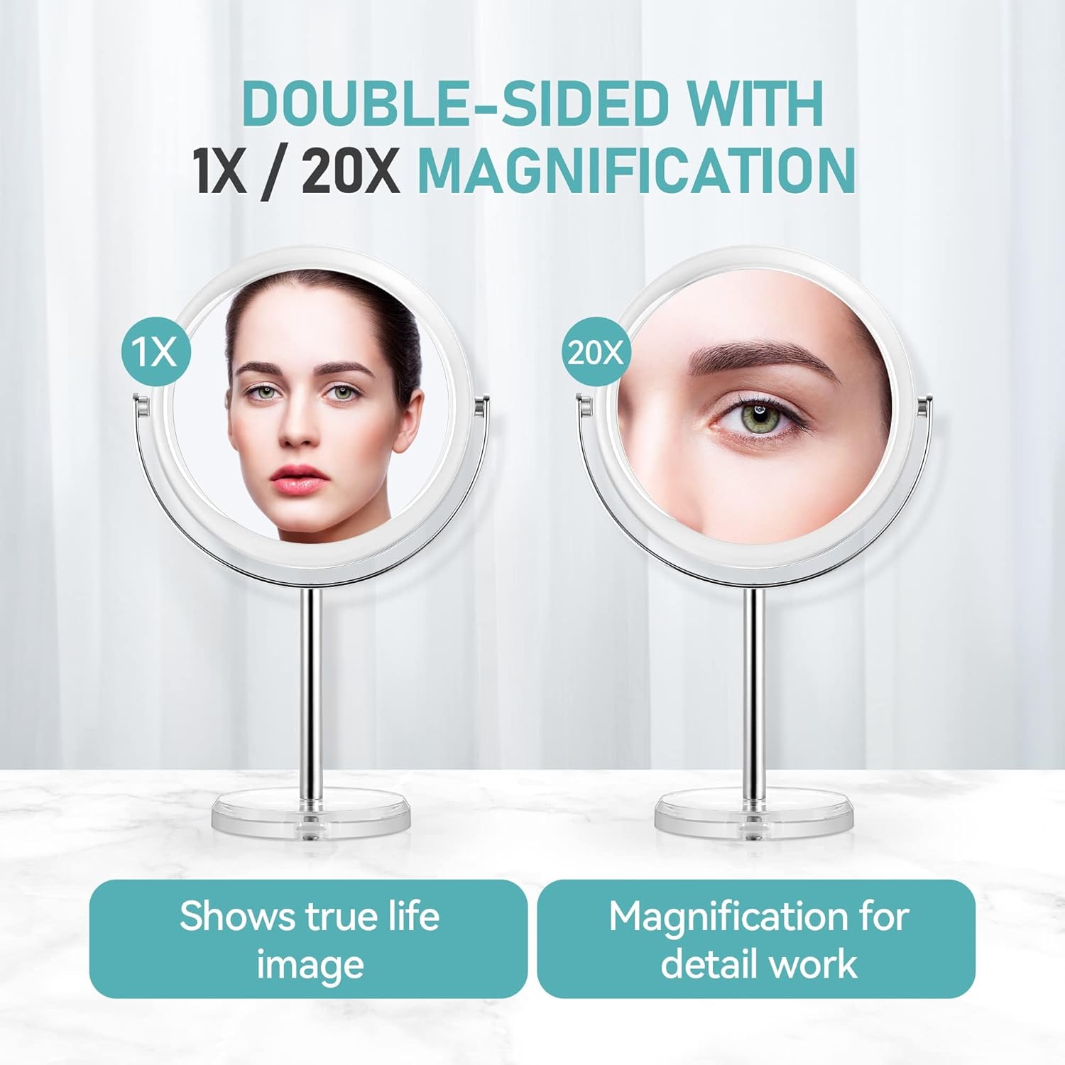 Detalle 2 de MIYADIVA 20X Magnifying Mirror 7.8 Inch 💄