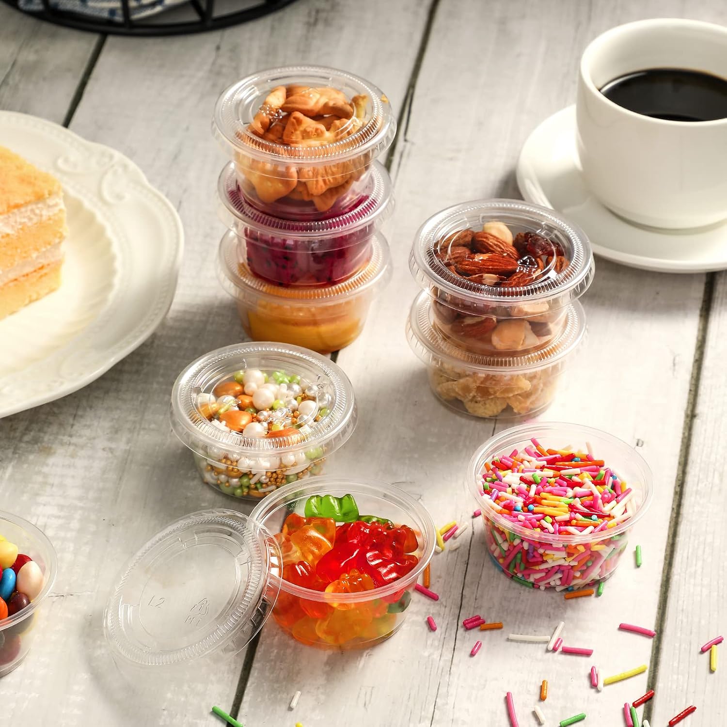 Thumbnail 6 de VITEVER 2 oz Portion Cups with Lids, 650 Sets, BPA-Free Plastic