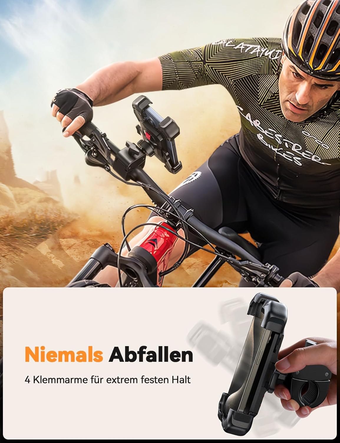 Detalle de JOYROOM 2026 Bike- und Motorrad-Halterung für Smartphones – Universal Lenkerhalterung