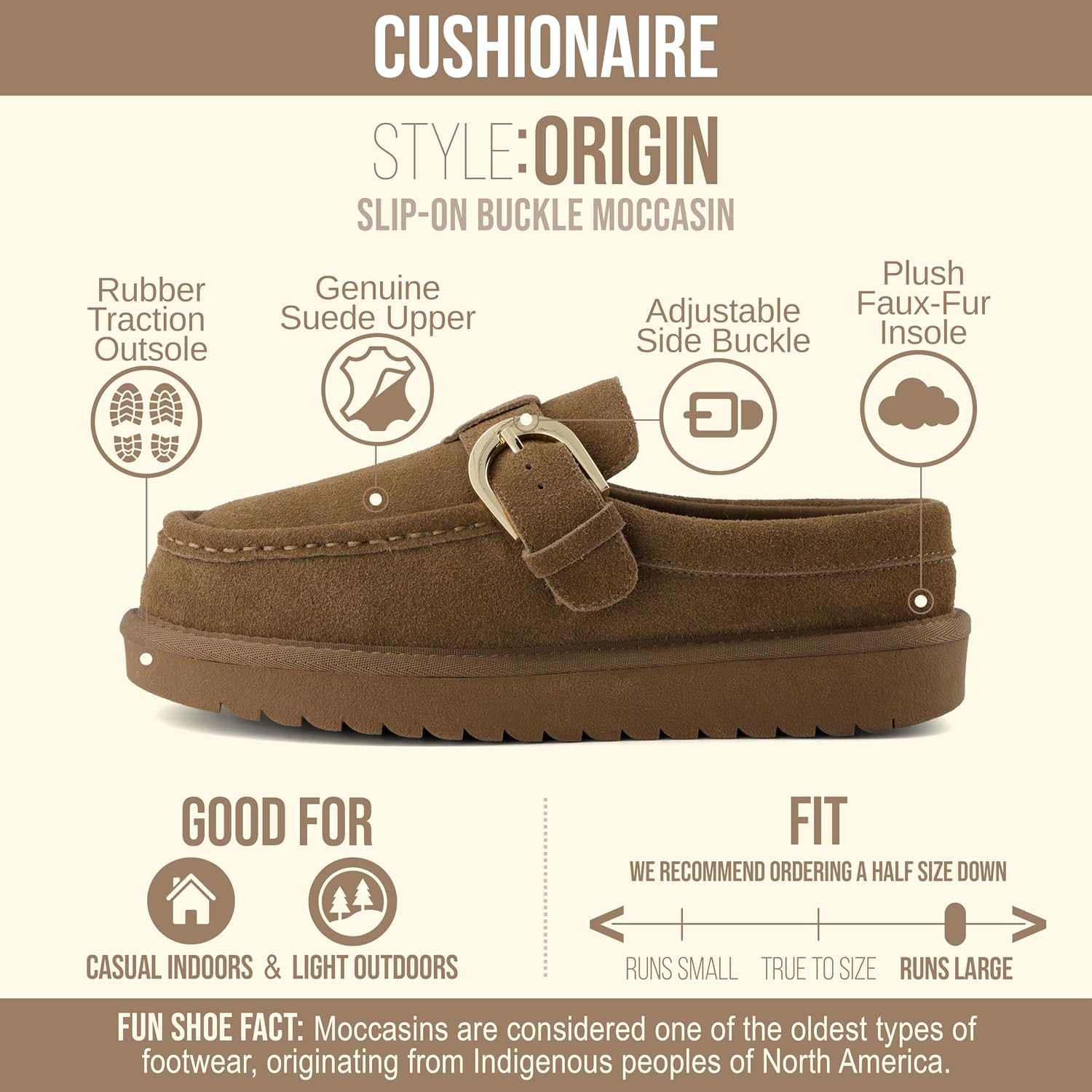 Detalle 2 de CUSHIONAIRE Suede Mule Clogs