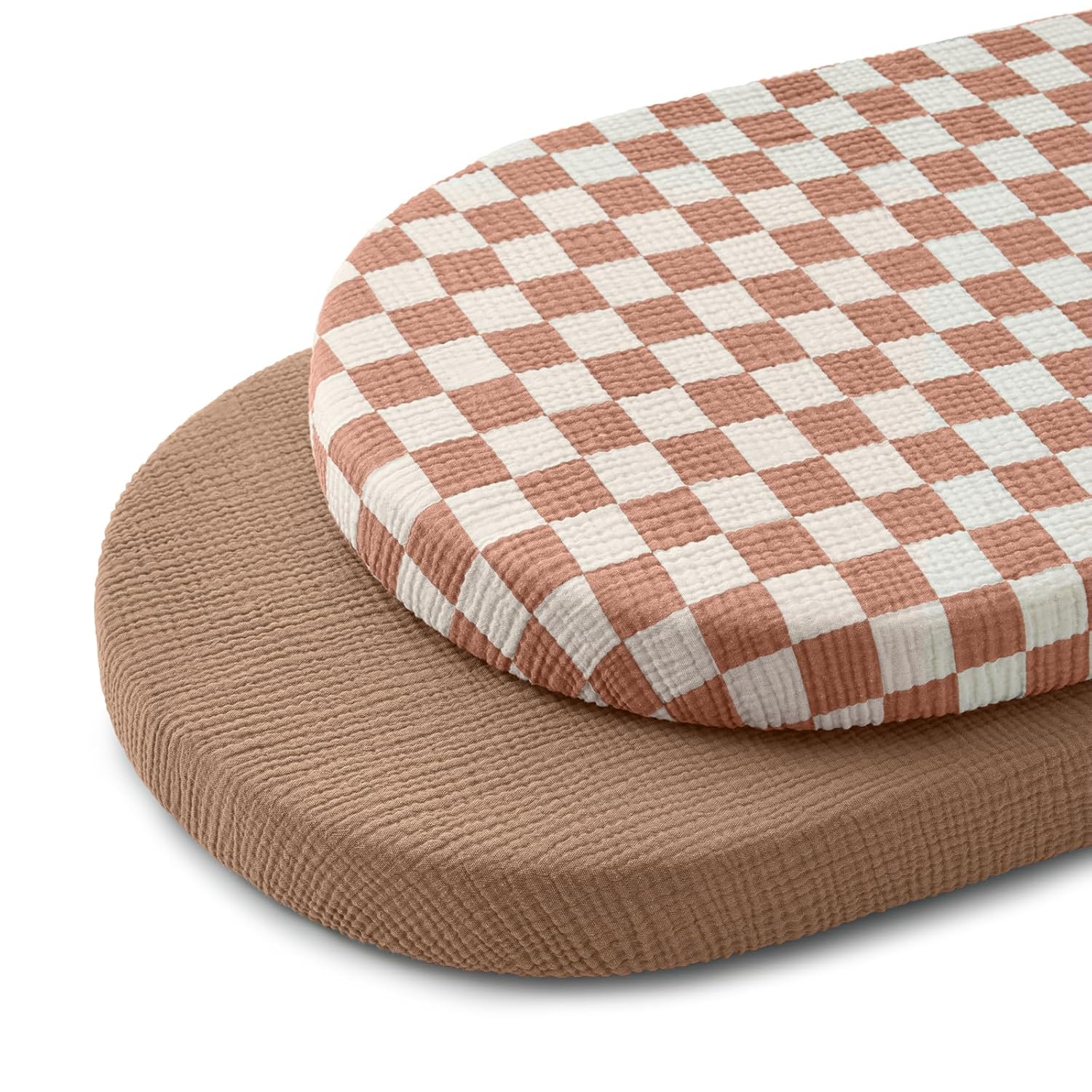 Thumbnail 6 de Blissful Diary Muslin Crib Sheets (2-Pack) for Standard Crib Mattress, Boho Neutral Cotton — Monstera & Dark Green