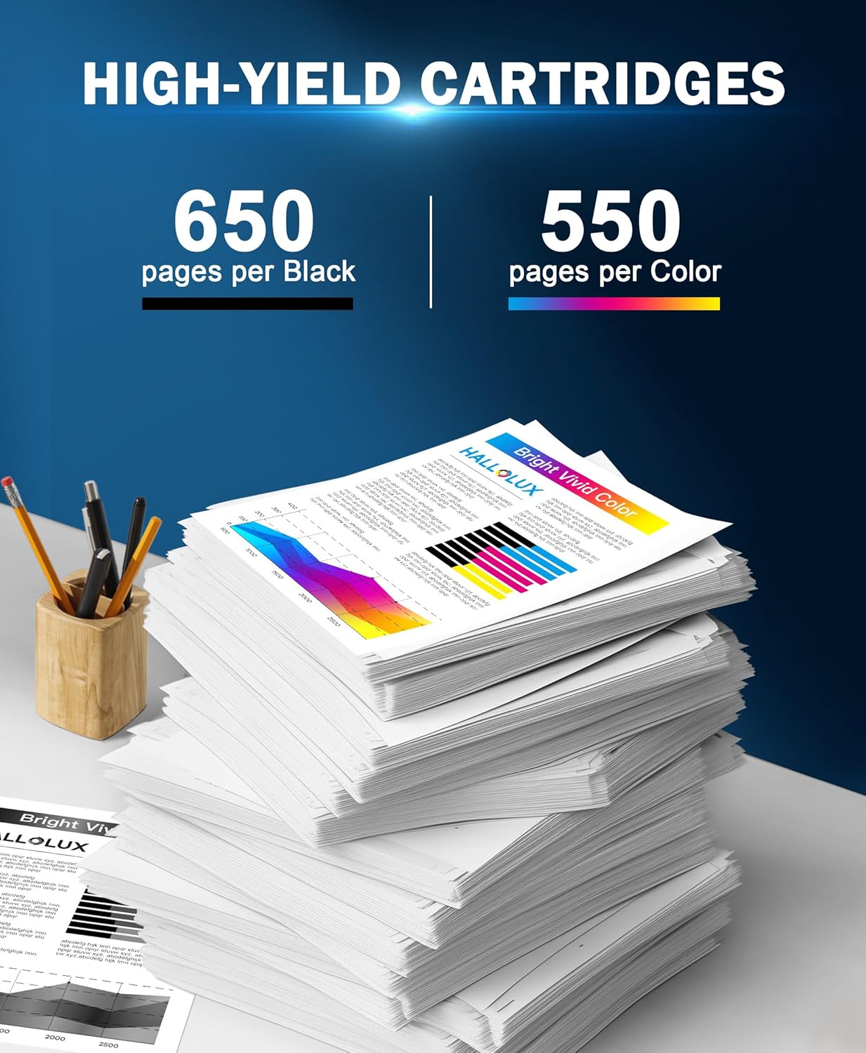 Thumbnail 2 de HALLOLUX PG-560XL & CL-561XL Multipack ink cartridges (2-pack: black + tri-colour) for Canon Pixma TS series