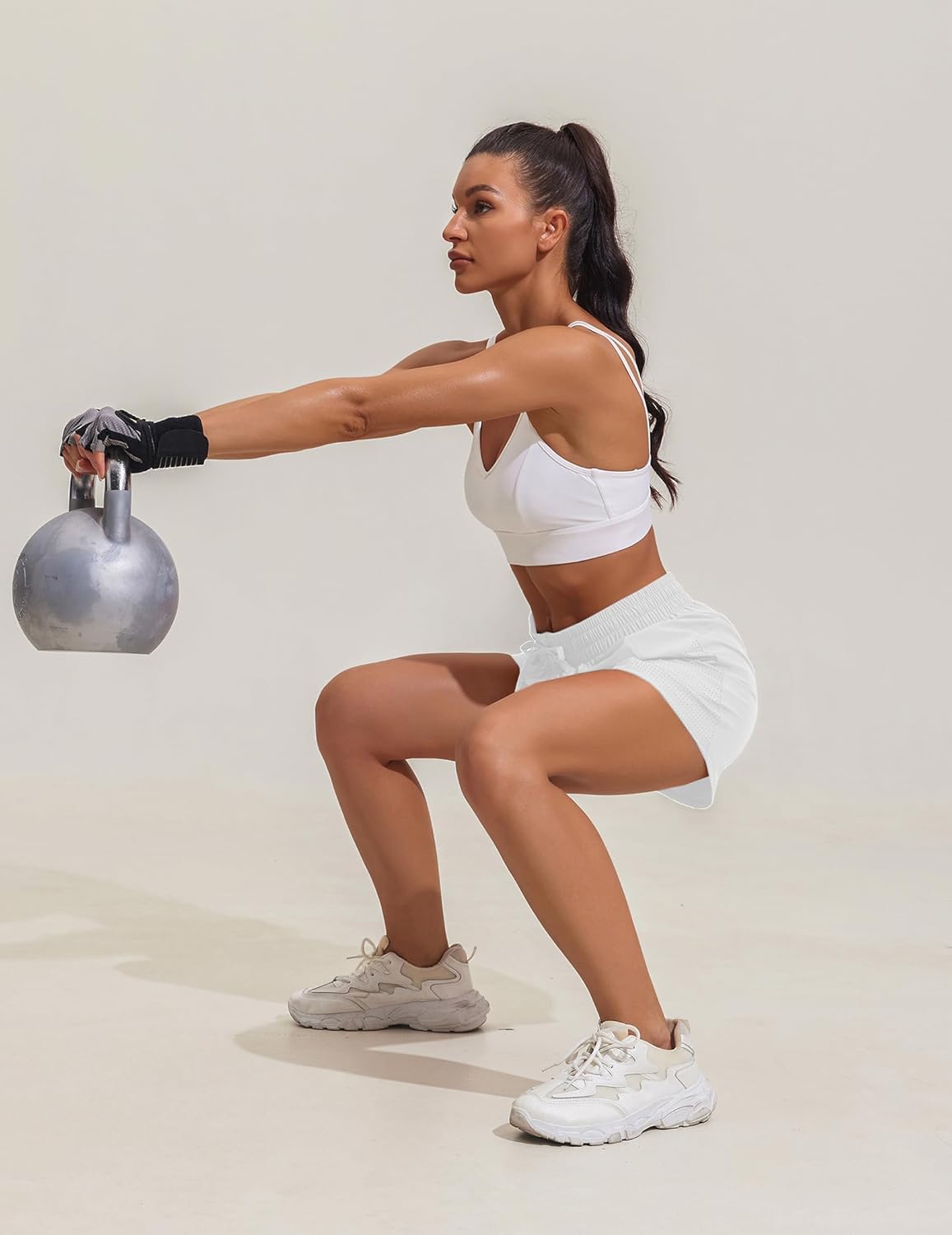 Thumbnail 2 de PINSPARK Pantaloncini Sportivi da Donna 2 in 1 – Allenamento, Vita alta e Tasche