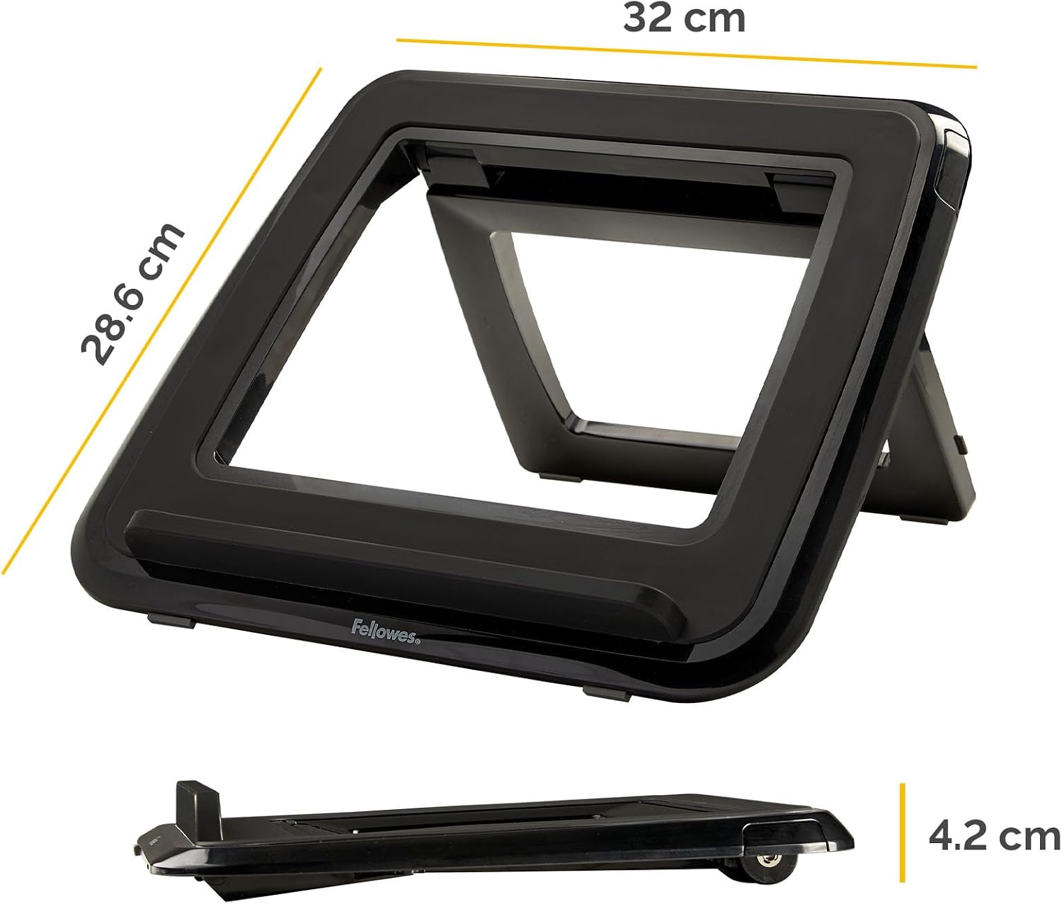 Detalle de Fellowes Everyday Supporto Laptop – Nero: ergonomia portatile per notebook fino a 17
