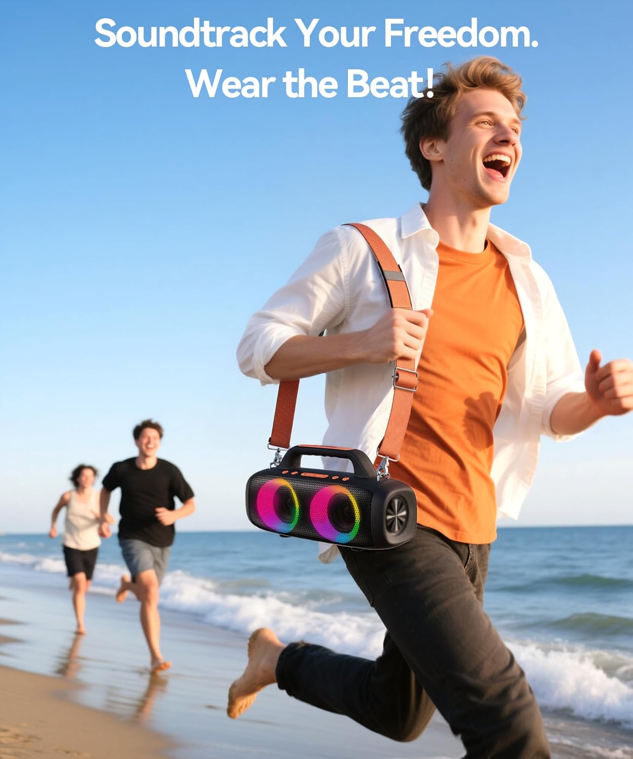 Thumbnail 1 de BassBloom Roar 1 Portable Bluetooth Speaker: 60W Bass, RGB Lights, IPX6, 24H Playtime