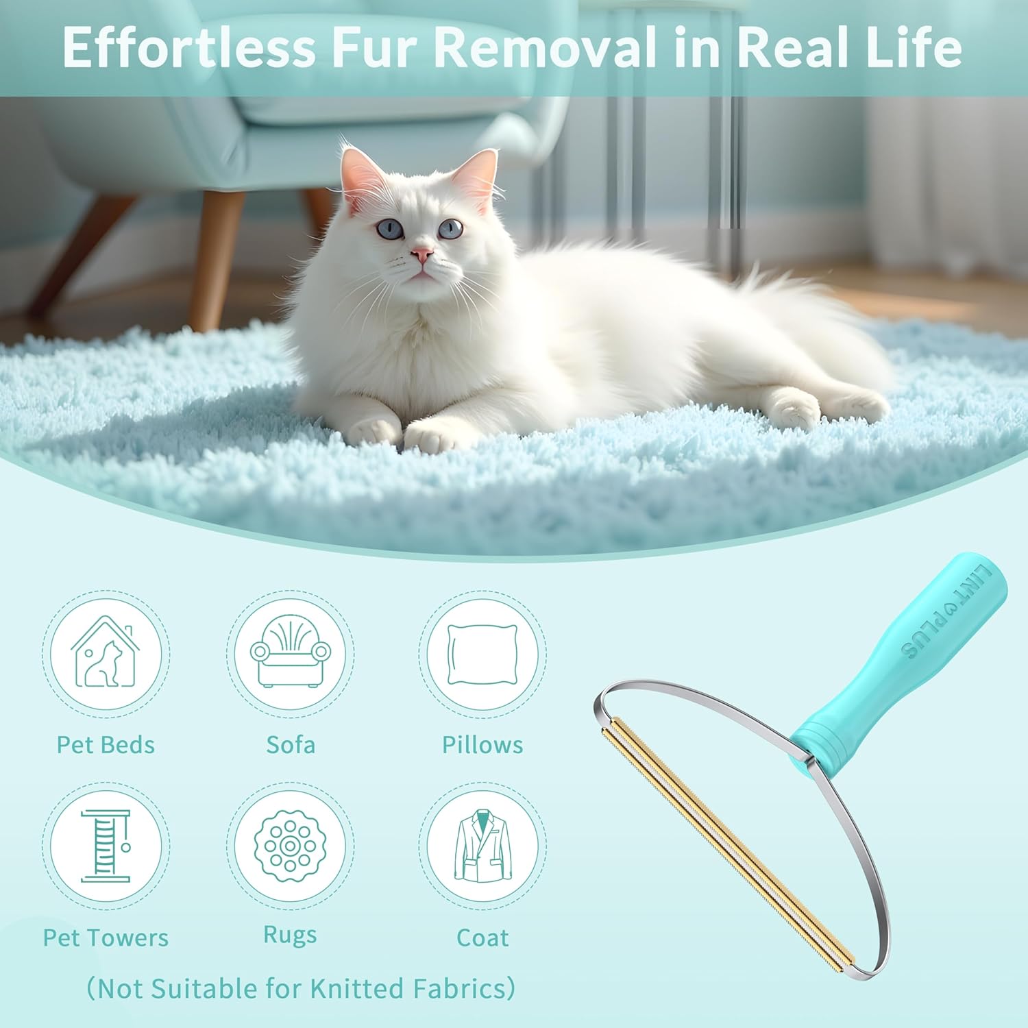Thumbnail 1 de Deep Cleaner Pro Pet Hair Remover: Cat & Dog Hair Rake for Rugs, Couches, and More