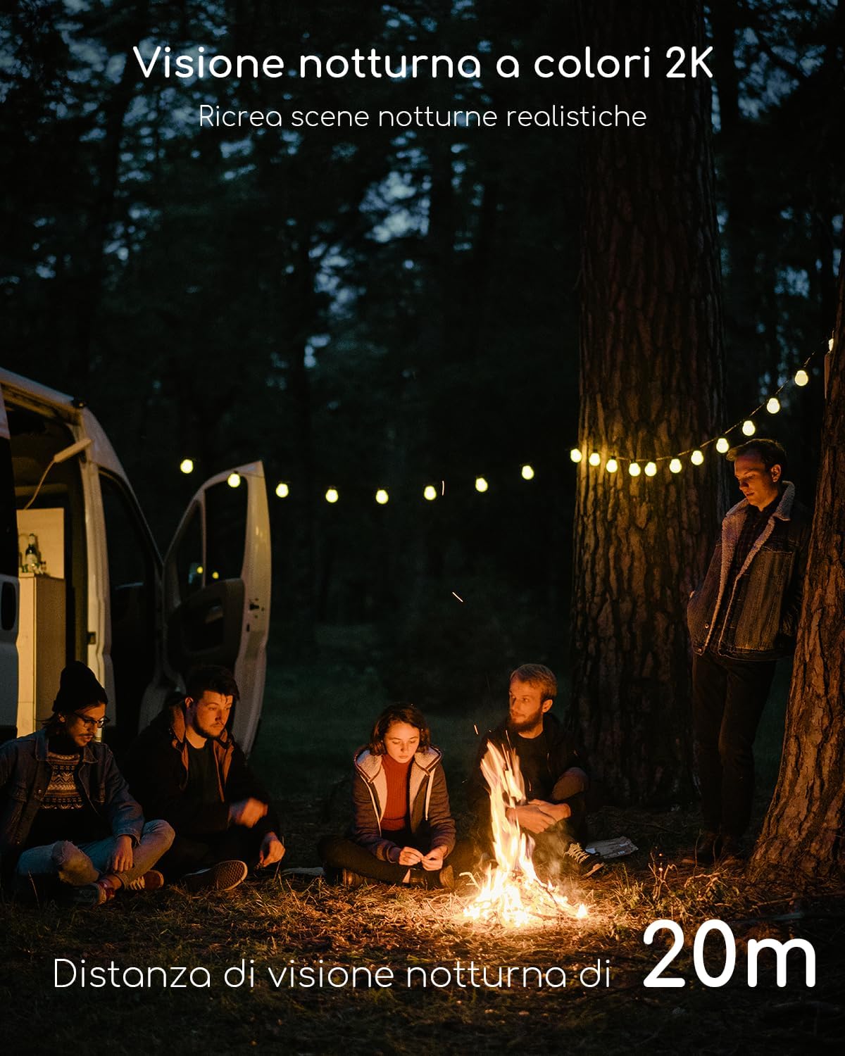 Thumbnail 5 de COOAU 24/7 Registrazione AOV 4G LTE Telecamera Esterna con Batteria, Pannello Solare e eSIM