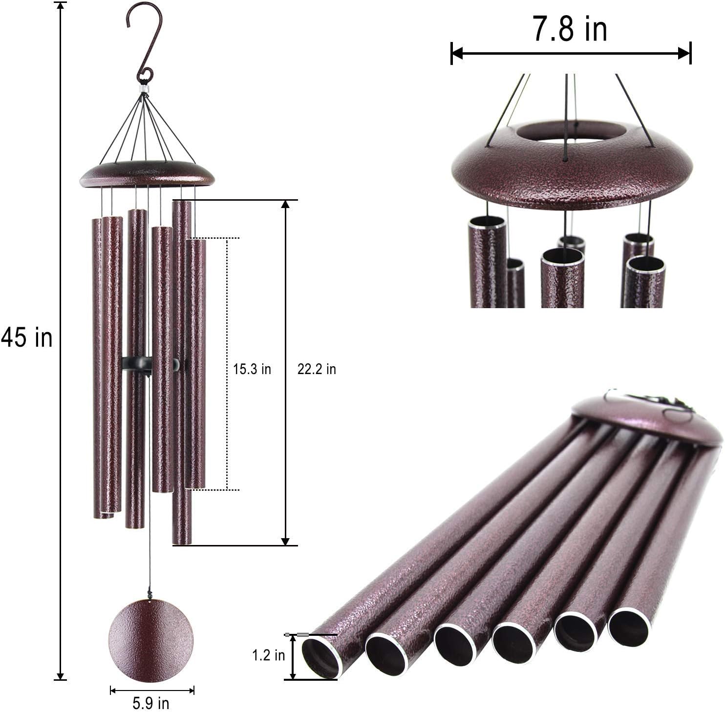 Thumbnail 1 de ASTARIN Wind Chimes 45-Inch
