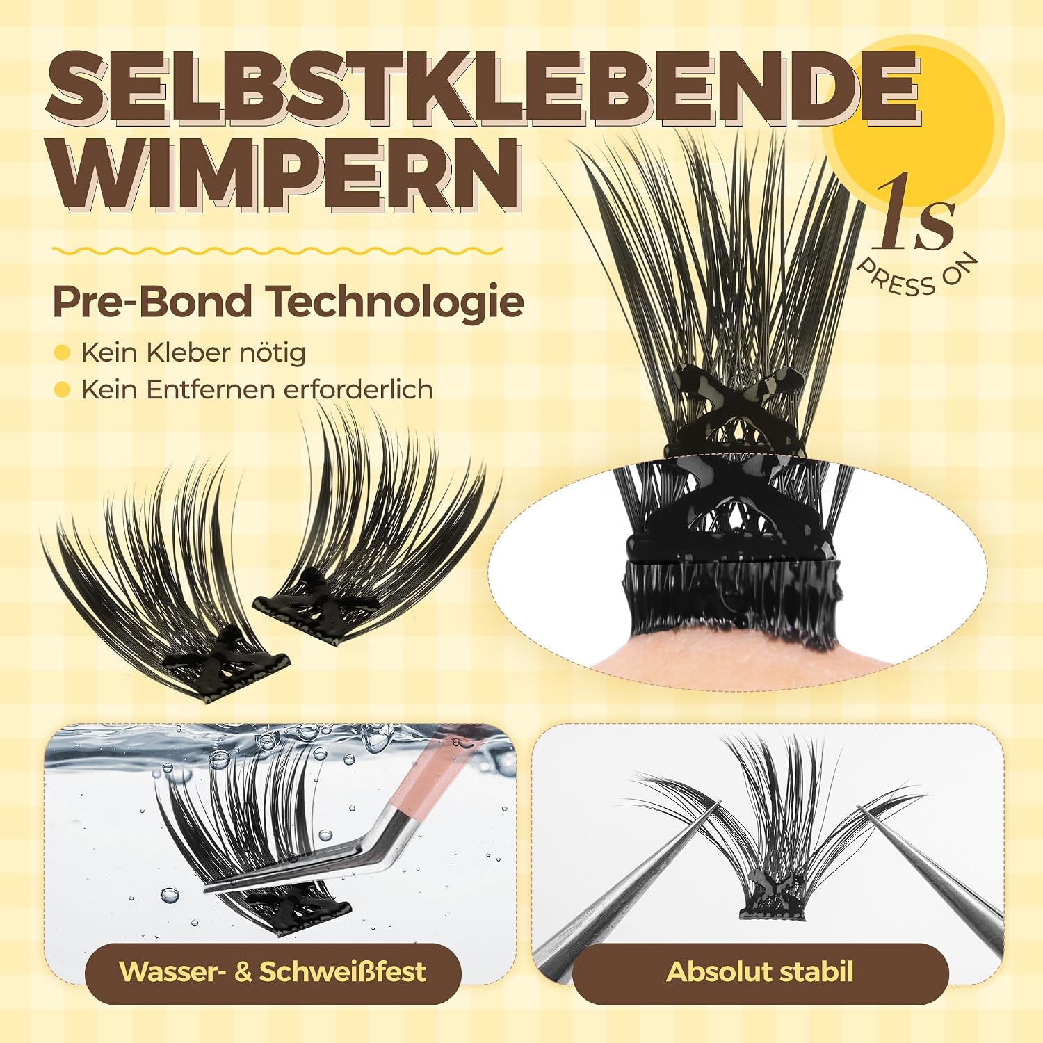 Detalle de LASHVIEW NM03-D Wimpernbüschel 10–16 mm 💄