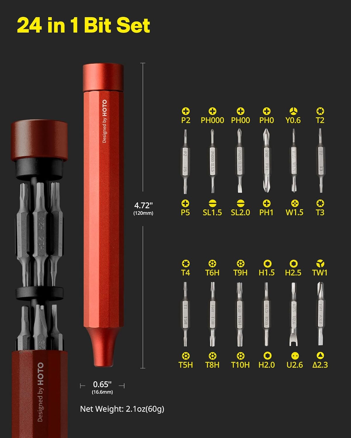 Detalle 2 de HOTO Precision Screwdriver Set 24-in-1