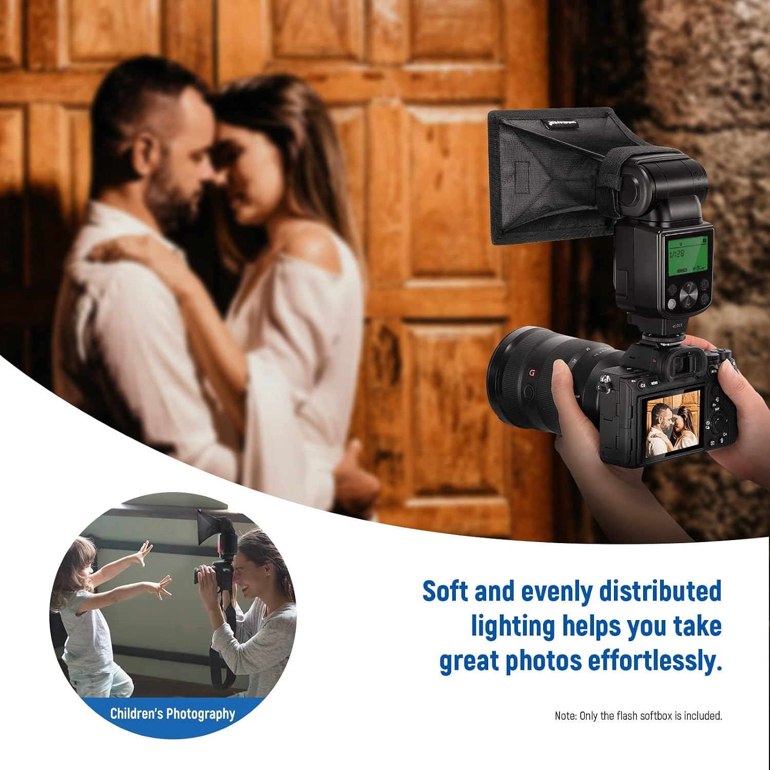 Thumbnail 6 de NEEWER Blitzdiffusor Licht Softbox 5" x 4" – Universal, faltbar mit Tasche (Kompatibel mit Canon/Nikon/Sony u. a.)