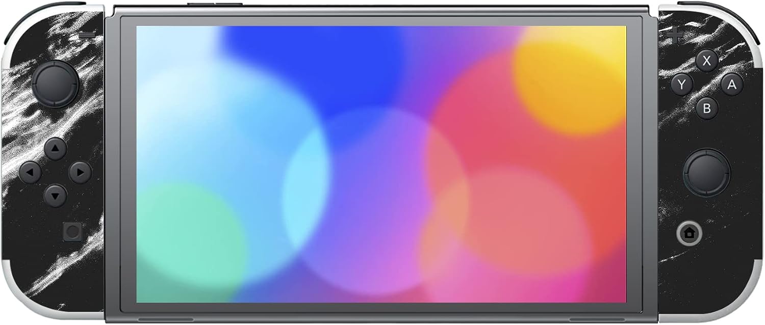 Detalle 2 de PlayVital Autocollant Switch OLED Marbre Noir