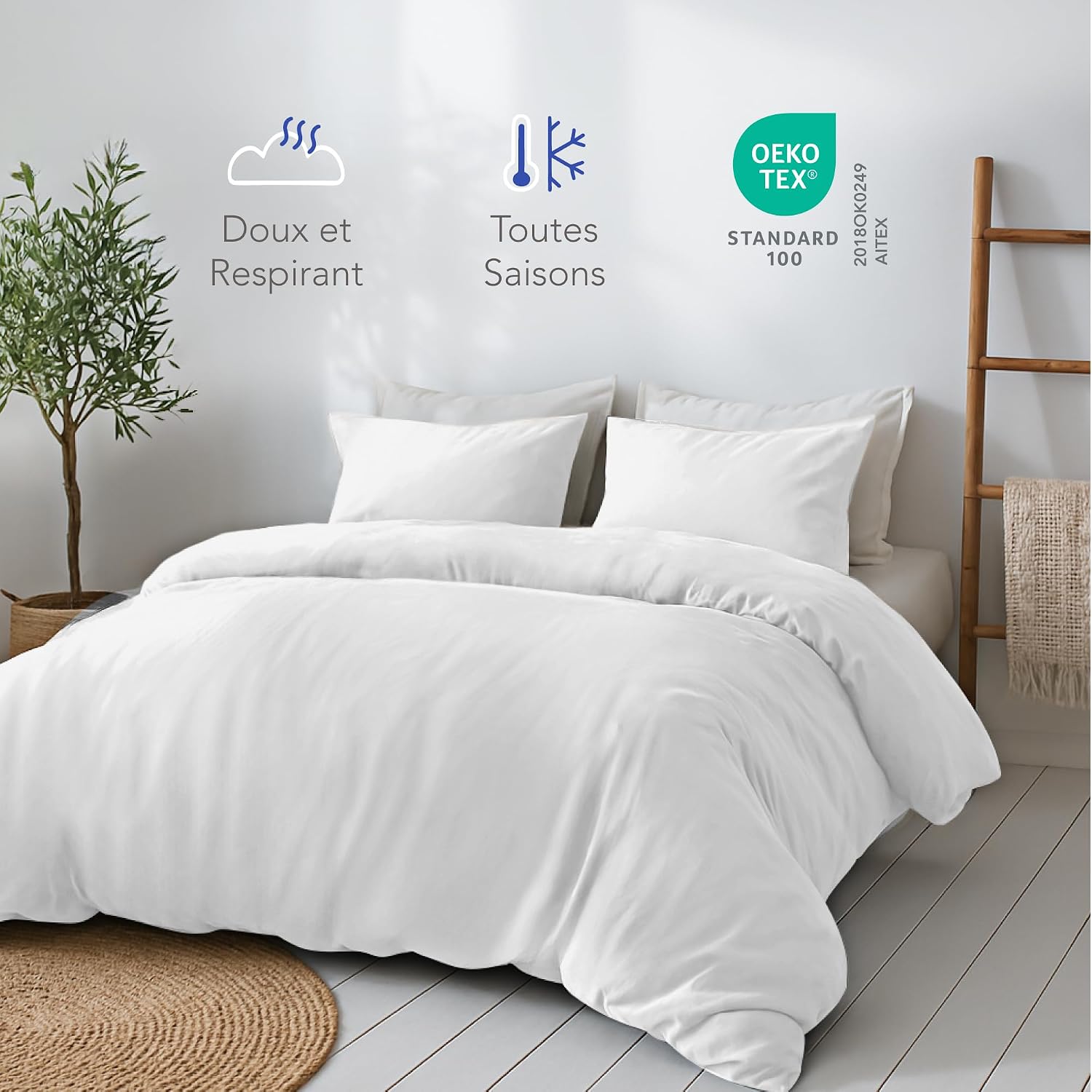 Thumbnail 3 de Dreamzie Housse de couette satin T200 200x200