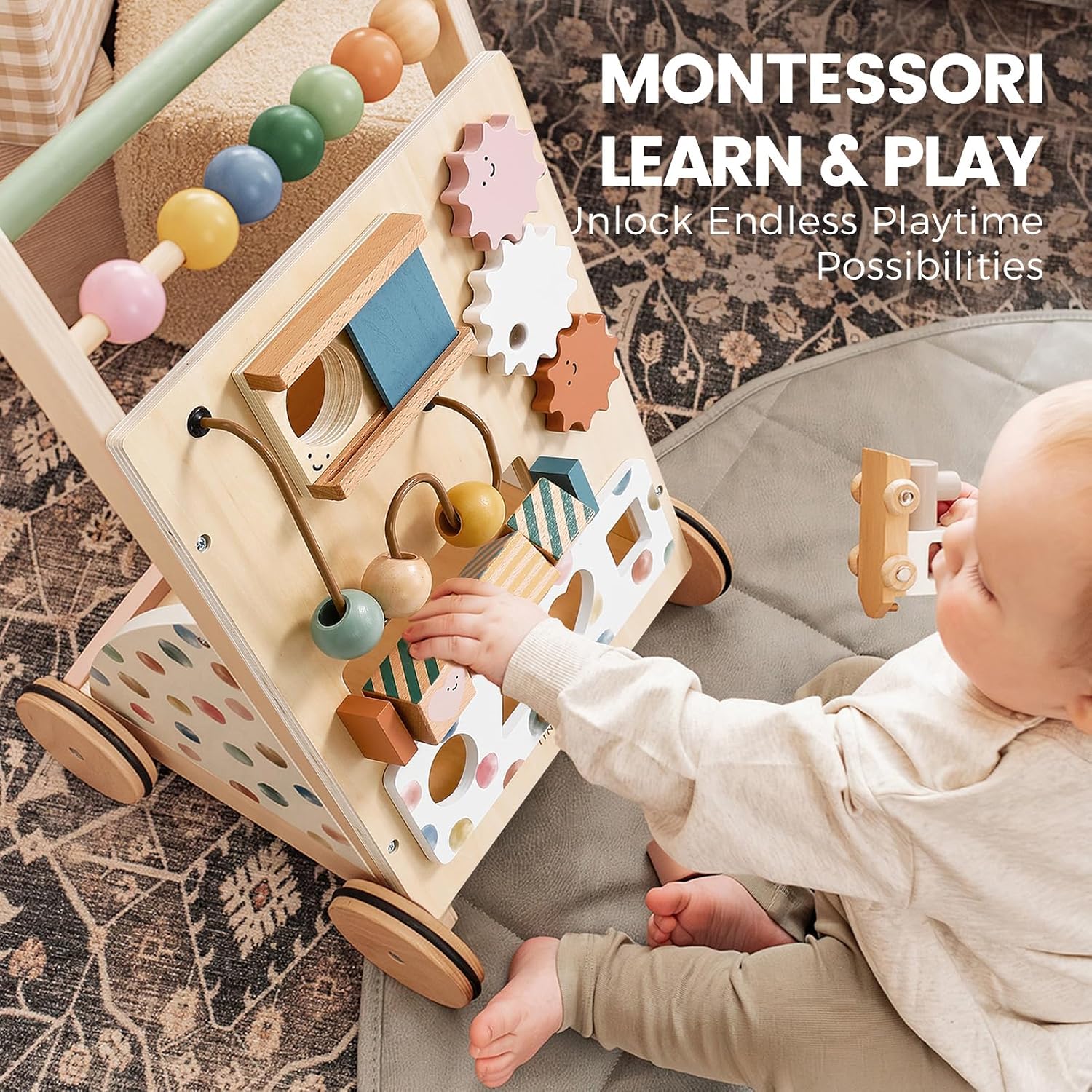 Thumbnail 6 de Tiny Land Wooden Baby Walker 🚼