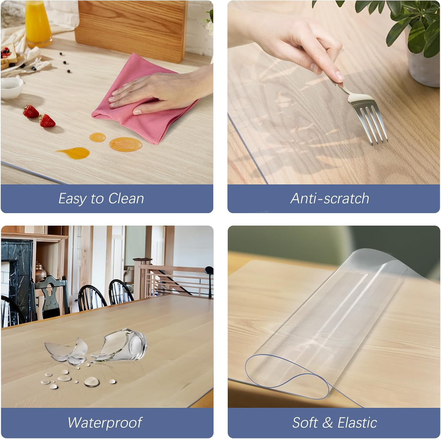 Detalle 2 de Vicwe Clear Table Cover Protector 36x72