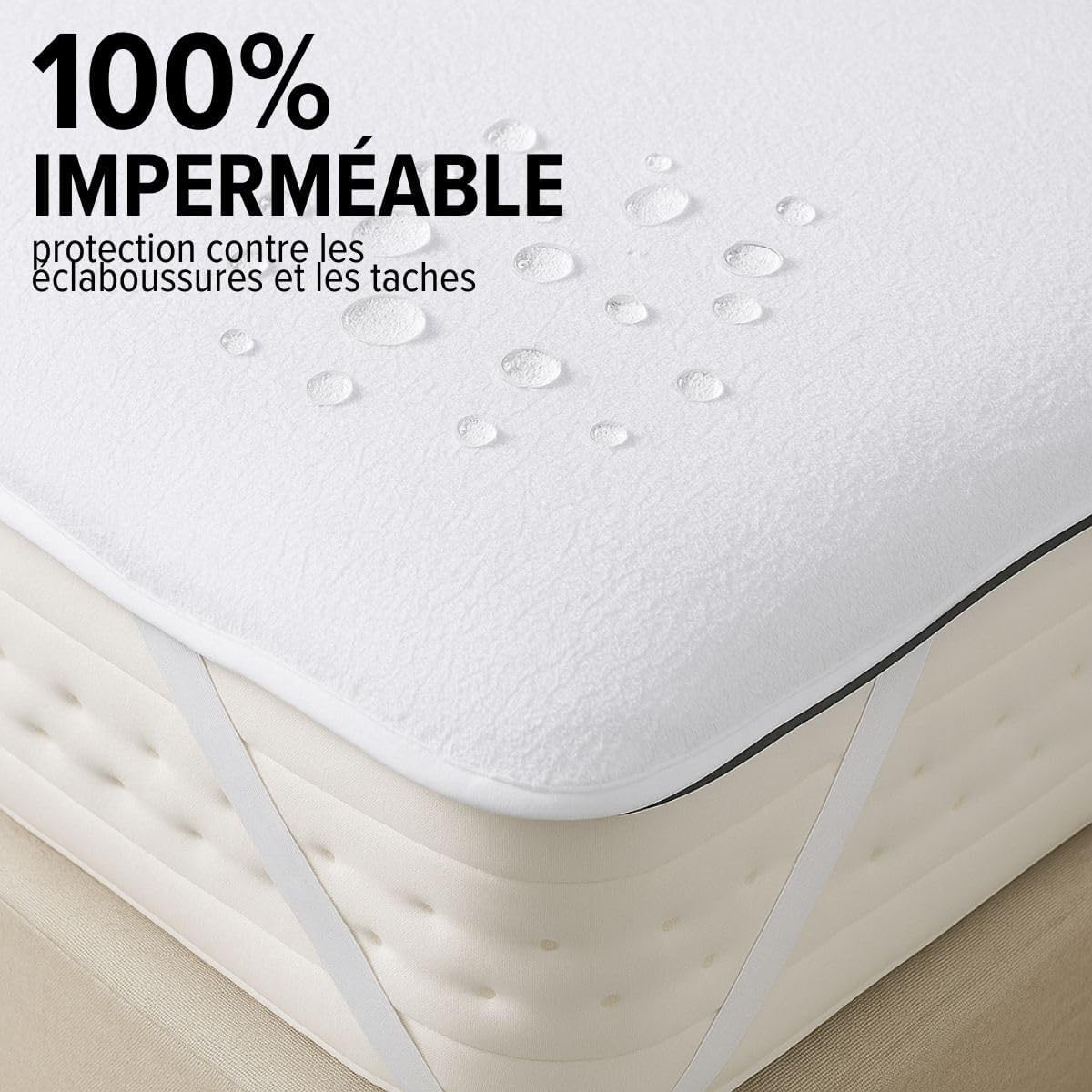 Detalle de Dreamway Protege Matelas 180x200 cm – Imperméable, Respirant et Silencieux