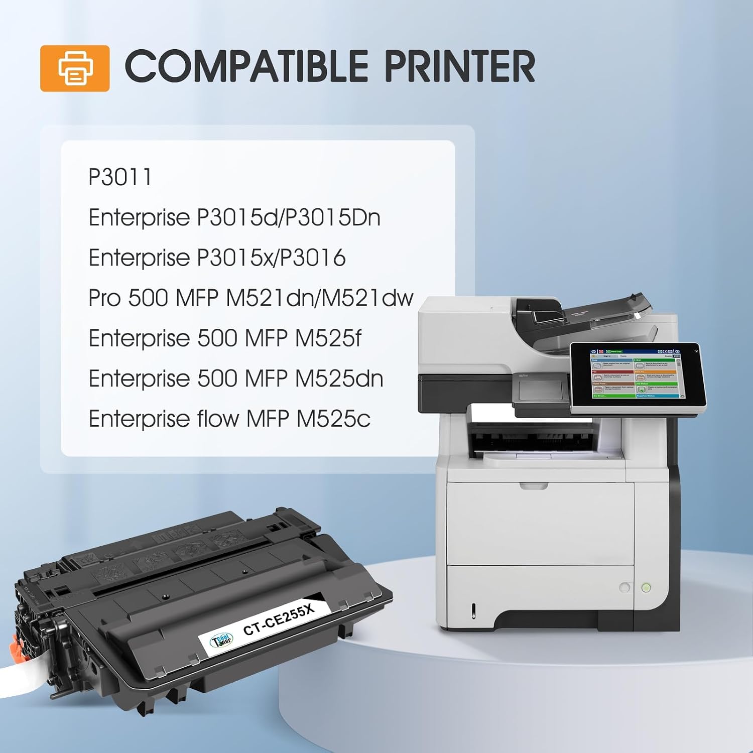 Detalle 2 de Cool Toner P3015 CE255X 55X Black Toner Cartridge, 2-Pack
