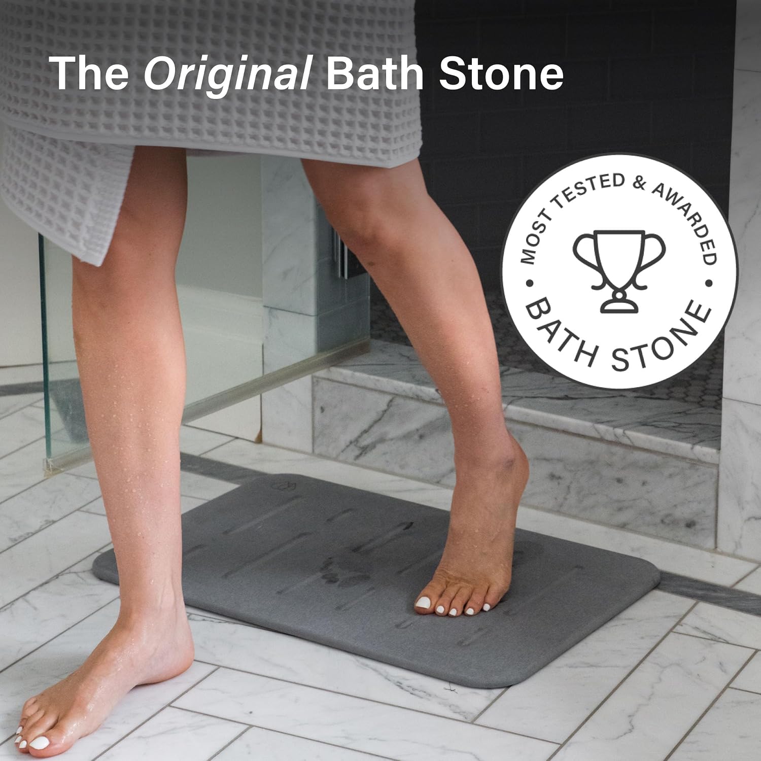 Thumbnail 6 de Dorai Home Bath Stone Mat 23.6"x15.4" 2-Pack