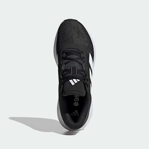 Detalle de adidas Men's Galaxy 7 Running Shoes – Core Black/Cloud White/Carbon (UK 10)