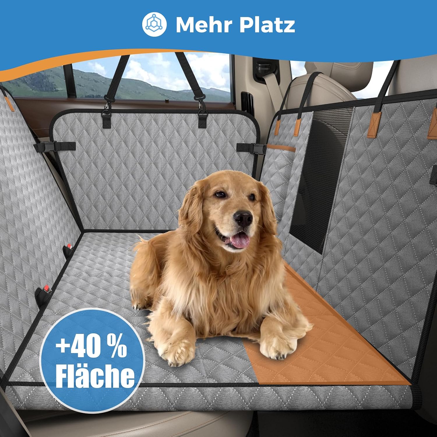 Detalle 2 de MyeMdan dog car seat cover, 600D Oxford cloth