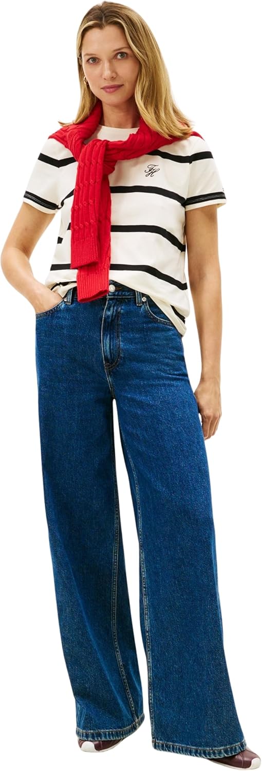 Thumbnail 3 de Tommy Hilfiger TH Script Reg C-nk SS Tee Ww0ww47809 – Maglietta da donna a maniche corte