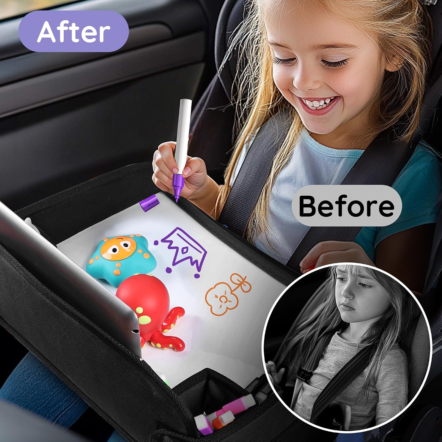 Thumbnail 4 de INFANZIA Kids Travel Tray for Car: a practical lap desk for road trips and beyond