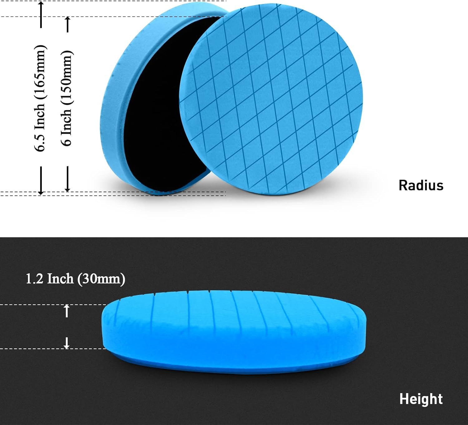 Detalle 2 de Autolock 6" Buffing Polishing Pads Kit — 6 Pcs (6.5" Face / 6" Backing) for Car Polisher