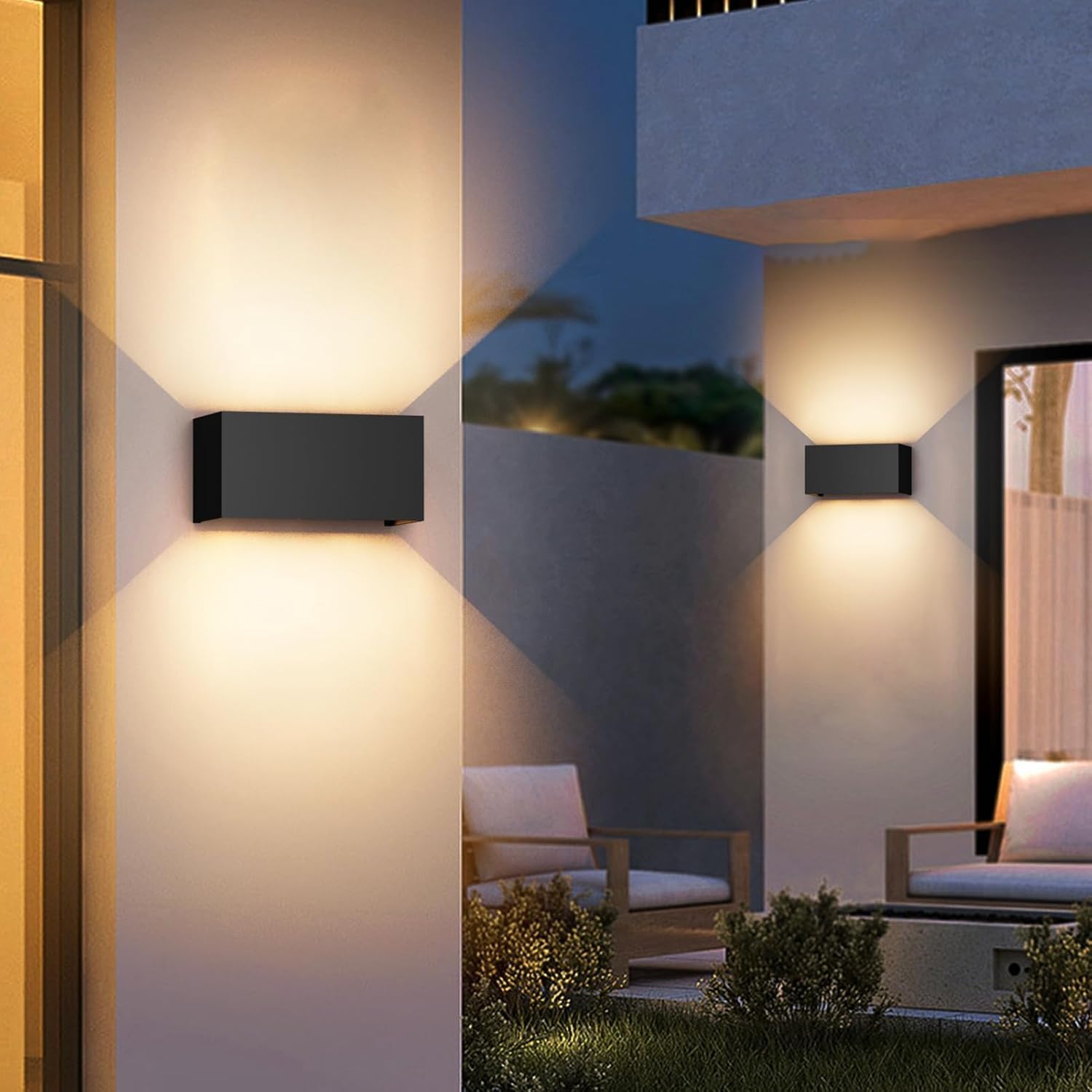 Thumbnail 6 de Aipsun 24W Applique Murale Intérieure/Extérieure Noir – LED et faisceau ajustable IP65