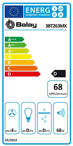 Thumbnail 3 de Balay 3BT263MX campana extractora telescópica de 60 cm en recirculación con control mecánico y LED