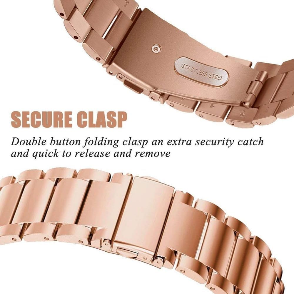 Thumbnail 2 de VIGOSS 20mm Metallarmband für Samsung Galaxy Watch – Edelstahl & Mesh, Roségold, 2er Set