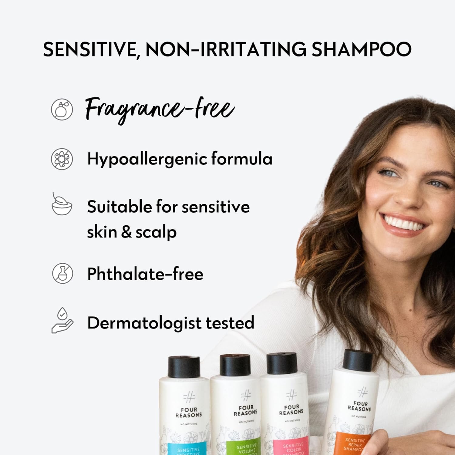 Thumbnail 5 de No Nothing Sensitive Shampoo for Color Treated Hair – Fragrance Free, Hypoallergenic & Color Safe (10.14 fl oz)