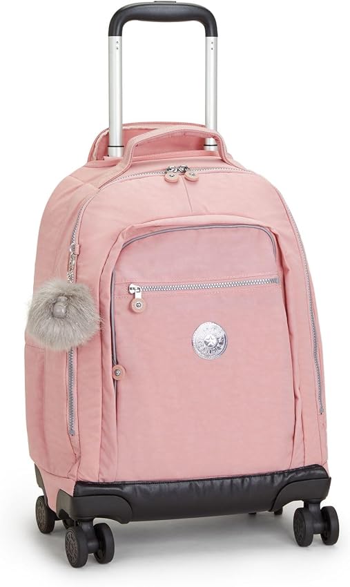 Detalle 2 de Kipling New Zea mochila grande con ruedas rosa