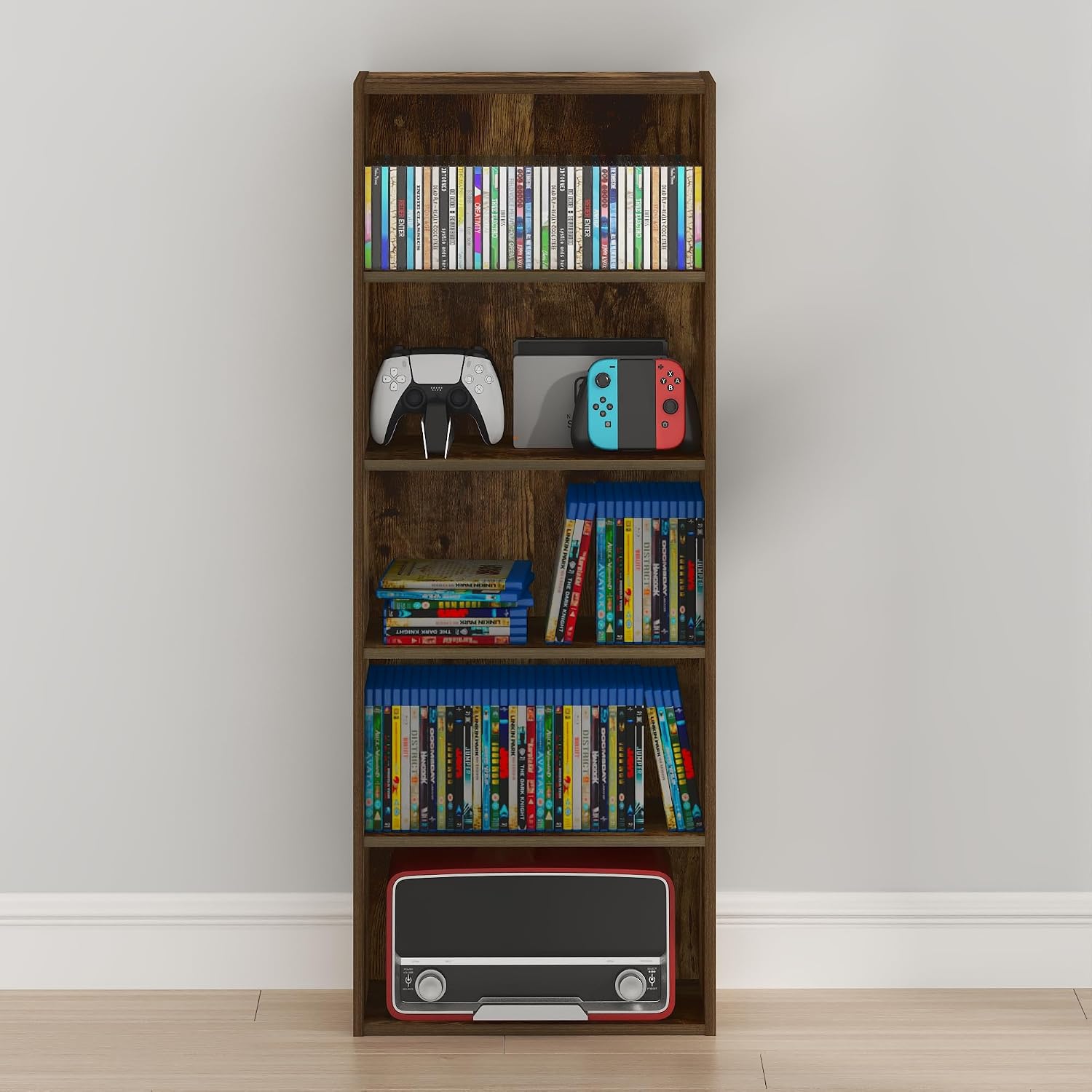 Detalle 1 de Furinno DVD Shelf, 5-Tier