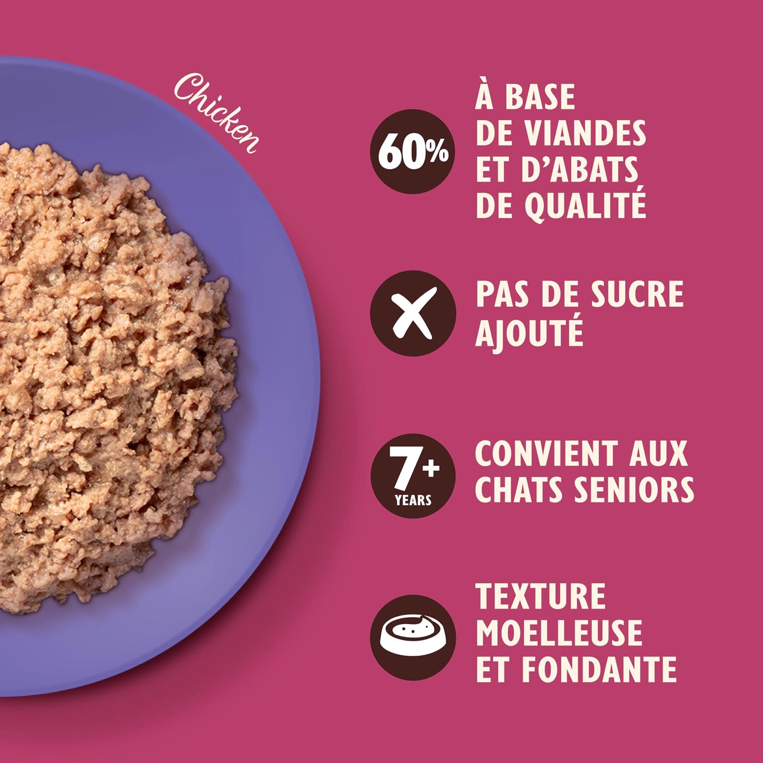 Thumbnail 2 de Lily’s Kitchen Pâté au Poulet en barquette alimentaire complète pour chats matures (19 x 85 g)